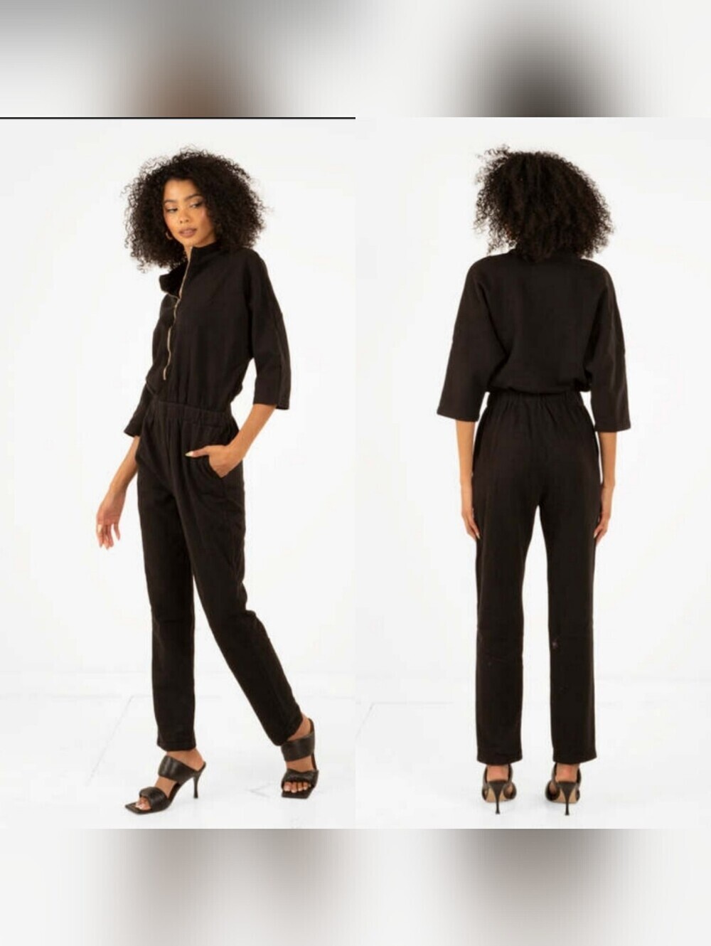 Mantra Womens Jo Zip Jumpsuit Black M